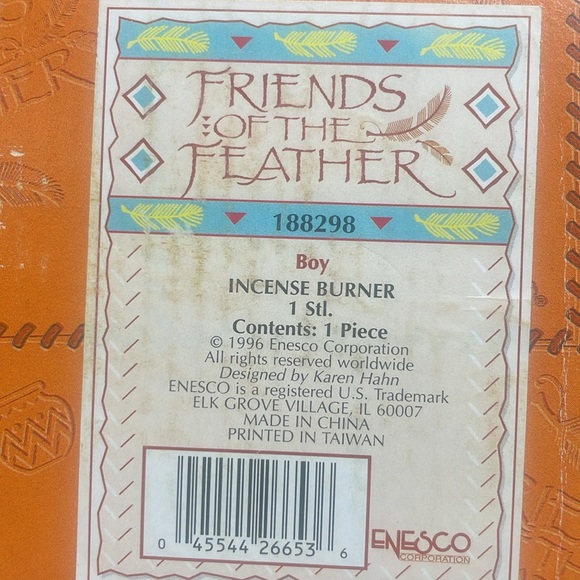 Rare Vintage 1996 Enesco Friends of a Feather Incense burner Figurine  #188298 - Picture 8 of 8